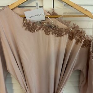 MARCHESA new with tags blush floor length gown